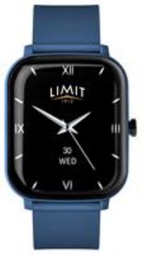 Limit 37mm Blue Unisex Smart Watch Fitness Tracker with Bluetooth Calling Heart Rate Sp02 Android and Ios Silicone Strap