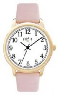 Limit Ladies Pink Faux Leather Strap Watch