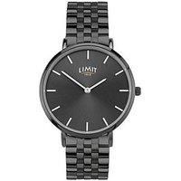 Limit 36Mm Womens Round Gun Metal Analogue Watch With Gun Metal Bracelet