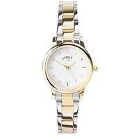 Limit Limit Womens Two Tone Stainless Steel Bracelet With White Dial Analogue Watch