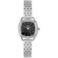 Limit Limit Womens Silver Stainless Steel Bracelet With Black Dial Analogue Watch