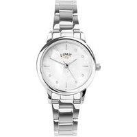 Limit Limit Womens Silver Stainless Steel Bracelet With White Dial Analogue Watch
