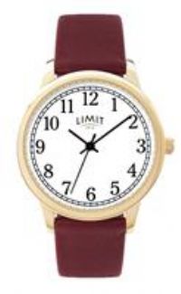 Limit Ladies Red Faux Leather Strap Watch