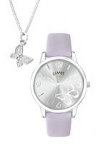 Limit Silver White Dial Ladies Watch and Pendant Set
