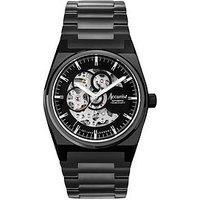 Accurist Origin Skeleton Mens 41mm Automatic Watch in Black with Analogue Display, and Black Stainless Steel Strap 70023