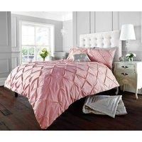 PINTUCK Pleated Alford DUVET COVER SET Bedding With Pillowcase All UK Sizes