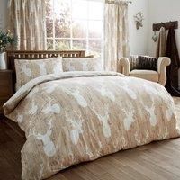 GC GAVENO CAVAILIA Reversible Duvet Cover, Polycotton Quilt Covers, Warm Cosy Printed Bed Set, Beige, Single