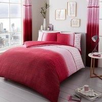 GAVENO CAVAILIA Luxury Urban Ombre Set with Duvet Cover and Pillow Case, Polyester-Cotton, Pink, Double