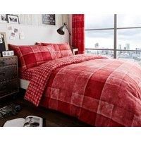 LUXURY CHECK DUVET COVERS WITH MATCHING PILLOW CASE SINGLE DOUBLE KING BEDDINGS