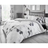 Printed Polycotton Leaf Duvet Cover With Pillowcases