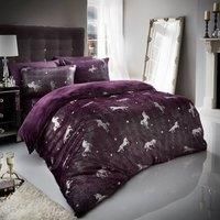 Teddy Unicorn Star Foil Duvet Cover and Pillowcase Set