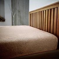 Teddy Bear Fleece Fitted Bed Sheet Bedding Warm Cosy Thermal Single Double King