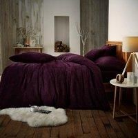 TEDDY BEAR DUVET COVER SET Sherpa Warm Bedding Fitted Sheet Single Double King