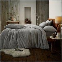 TEDDY BEAR DUVET COVER SET Sherpa Warm Bedding Fitted Sheet Single Double King