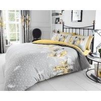 Duvet Cover Set Bedding & Pillowcase Feathers Geometric Single Double King Size