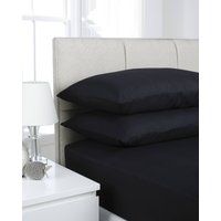 Fitted Sheet & Flat Sheet Full Bed Sheet Set Pillowcase 100% Polycotton ALL SIZE