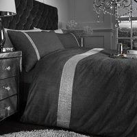 GC GAVENO CAVAILIA Fluffy Plush Duvet Cover Sets, Cuddle Sparkle Bedding Single Bed Set, Snuggle Fleece Quilt Covers, Charcoal