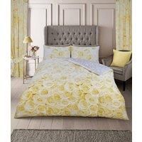 GC GAVENO CAVAILIA Flower Duvet Cover, Reversible Blossom Bedding Sets Polycotton Quilt Covers Double Bed Set, Ochre