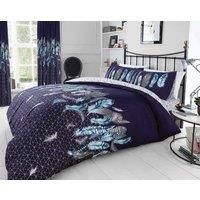 GC GAVENO CAVAILIA Premium Printed Bedding Sets Double Size, Feather Duvet Quilt Cover, Cotton Blend Bed Covers, Navy