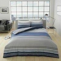 GC GAVENO CAVAILIA Duvet Cover Set, Striped Bedding Set Kingsize, Soft & Warm Quilt Covers, Blue