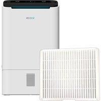 EcoAir DD2 Simple Desiccant Dehumidifier | Electronic Control | 9L/Day | Antibacterial Filter | Economy & Laundry Mode | 6.7Kg | Home Garage Basement Boat
