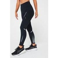 Ronhill Running, Wmn/'s Tech Reflect Tight, Black/Reflect, 8