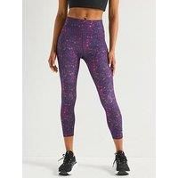 Ronhill Tech Womens Running Tights Purple 7/8 Cropped Training Run Breathable