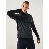 Ronhill Tech Wind-Block Half Zip Long Sleeve T-Shirt XL Black