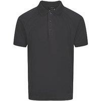 Regatta Men's COOLWEAVE Regular Fit Plain Polo Short Sleeve Polo Shirt, Black, Medium