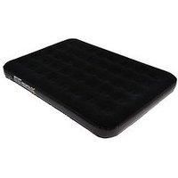 Inflatable Single /Double Flocked Air Bed Camping Relax Airbed Mattress W/O Pump