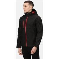 Regatta Professional Mens Venturer 3 Layer Printable Hooded Softshell Jacket, Black(classic Red), S EU