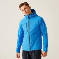 Regatta Professional Men's Wind Resistant Venturer 3 Layer Printable Hooded Softshell Jacket French Blue Navy, Size: Xxl