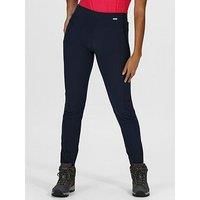 Regatta Pentre Stretch Isoflex Durable Water Repellent Part Elasticated Waist 2 Zipped Pockets Trousers - Navy, 20