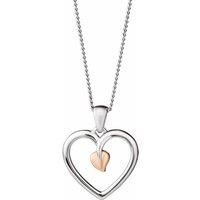Official Welsh Clogau Silver & Rose Gold Tree of Life Heart Pendant £30 OFF!