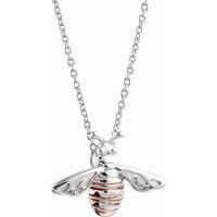 Official Welsh Clogau Silver & Rose Gold Honey Bee Pendant (22") £60 OFF!