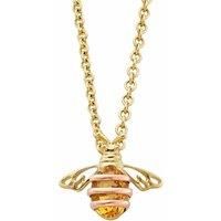 Clogau 9ct Yellow and Rose Gold Citrine Honey Bee Pendant HNBCP