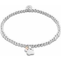 Clogau Paw Print White Topaz Affinity Bead Bracelet Standard