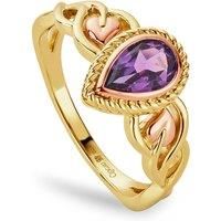 Clogau Delphinium Gold and Amethyst Ring N