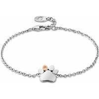 Clogau Paw Prints on My Heart Silver Single Paw Bracelet Standard