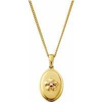 Nature's Wonder 9ct Solid Gold Forget-Me-Not Pendant with Diamond