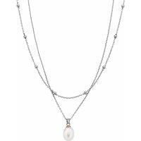 Clogau Women's Nature's Wonder Sterling Silver Beachcomber Layered Necklace with Pearl in Metallics