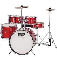 PP Drums Junior 5 Piece Drum Kit - Metallic Red