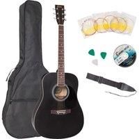 Encore Dreadnought Acoustic Guitar Outfit - Black