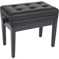 Kinsman Piano Bench Deluxe Adjustable with Storage - Satin Black