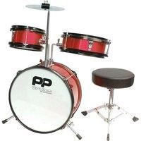 PP Drums Junior 3 Piece Drum Kit - Metallic Red