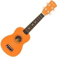 Laka Rainbow Series Soprano Ukulele & Carry Bag ~ Orange