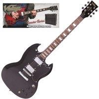 VINTAGE V69 COASTER ELECTRIC GUITAR PACK - GLOSS BLACK