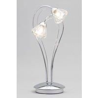 BHS Lighting Marianne Table Lamp in Metallic Silver