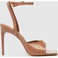 Schuh Sienna Square Toe Patent High Heels In Natural