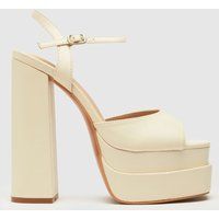 schuh shay platform high heels in white